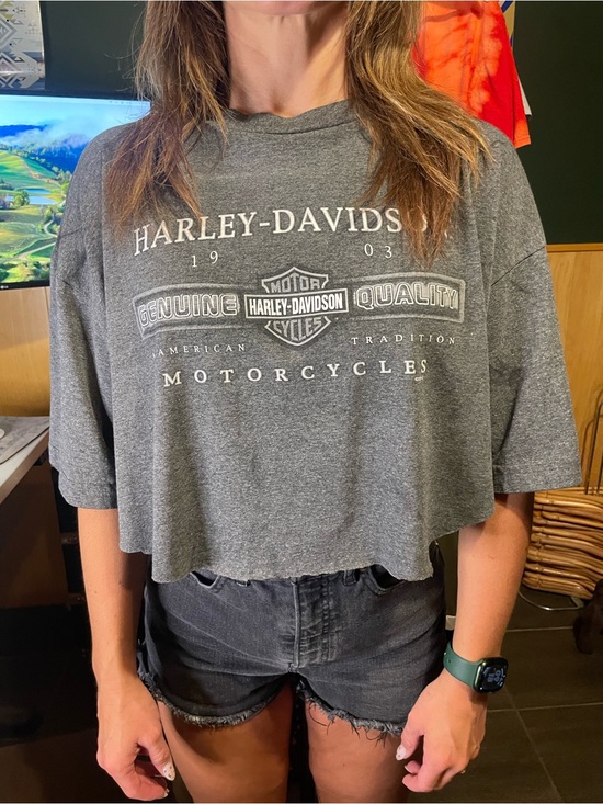 Harley-Davidson Other - Vacaville, California Harley-Davidson Gray Cropped Logo Tee